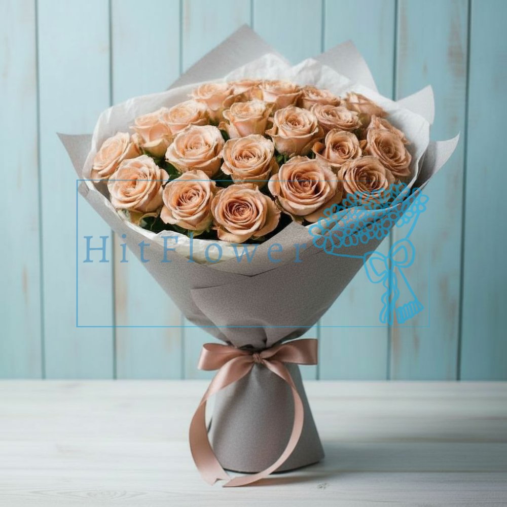 Букет роз Карамель